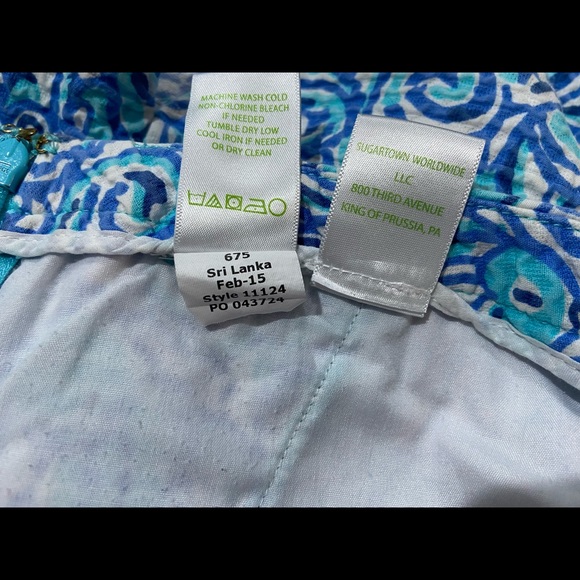 Lilly Pulitzer Adie Short Chasing Tail Blue Women’s Size 12 Pockets 3.5” Inseam - Picture 11 of 13